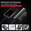 Светодиодный передний фонарь для велосипеда, перезаряжаемый через USB, велосипедный клаксон, простая установка, 6 режимов, световой звонок для велосипеда