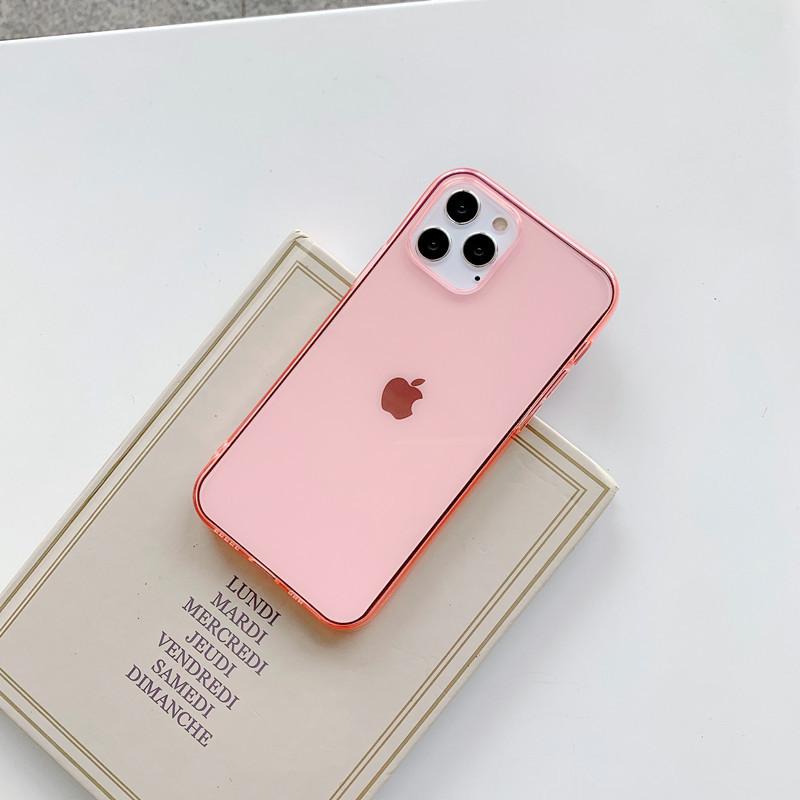 iPhone17 Прозрачный Цветной Мягкий Чехол Apple 17PROMAX Чехол для Мобильного Телефона Прозрачный Мягкий Чехол Apple 14PRO Подходящий