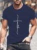 New Summer Round Neck Short Sleeve T-shirt for Men Christian Faith Cross Graphic Fshion T Shirts Short Sleeve Tee Tops