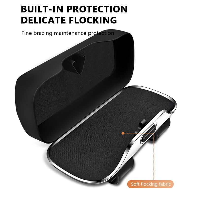 SEAMETAL Автомобильный бокс для очков Портативный нажимной переключатель Держатель для солнцезащитных очков Футляр для очков для вождения Автомобильный козырек от солнца Коробка для хранения линз