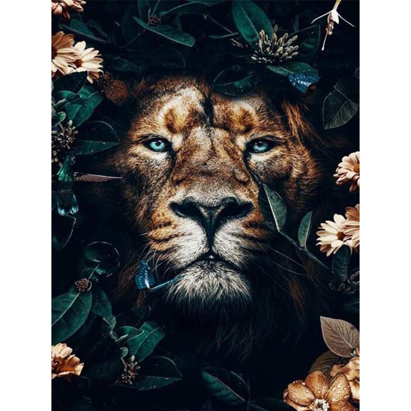 Алмазная картина Лев, вышивка крестиком, мозаика, Алмазная вышивка, животные, стразы, картины, домашний декор
