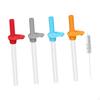 4x Replacement Straws, Drinking Reusable with Bite Valve Accessory, for Drinking, Silicone