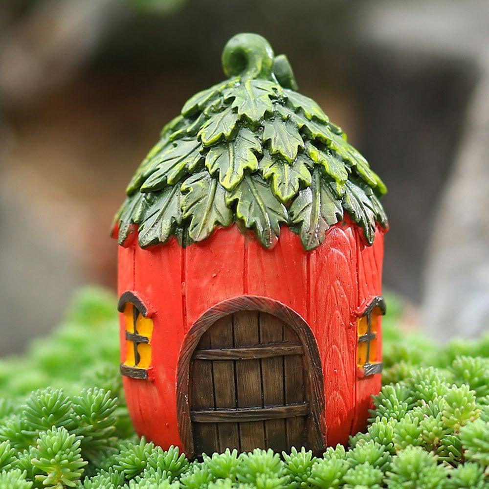 Mushroom Flower Pinecone House Resin Decoration Garden Mushroom Outdoor Mushroom Figurines