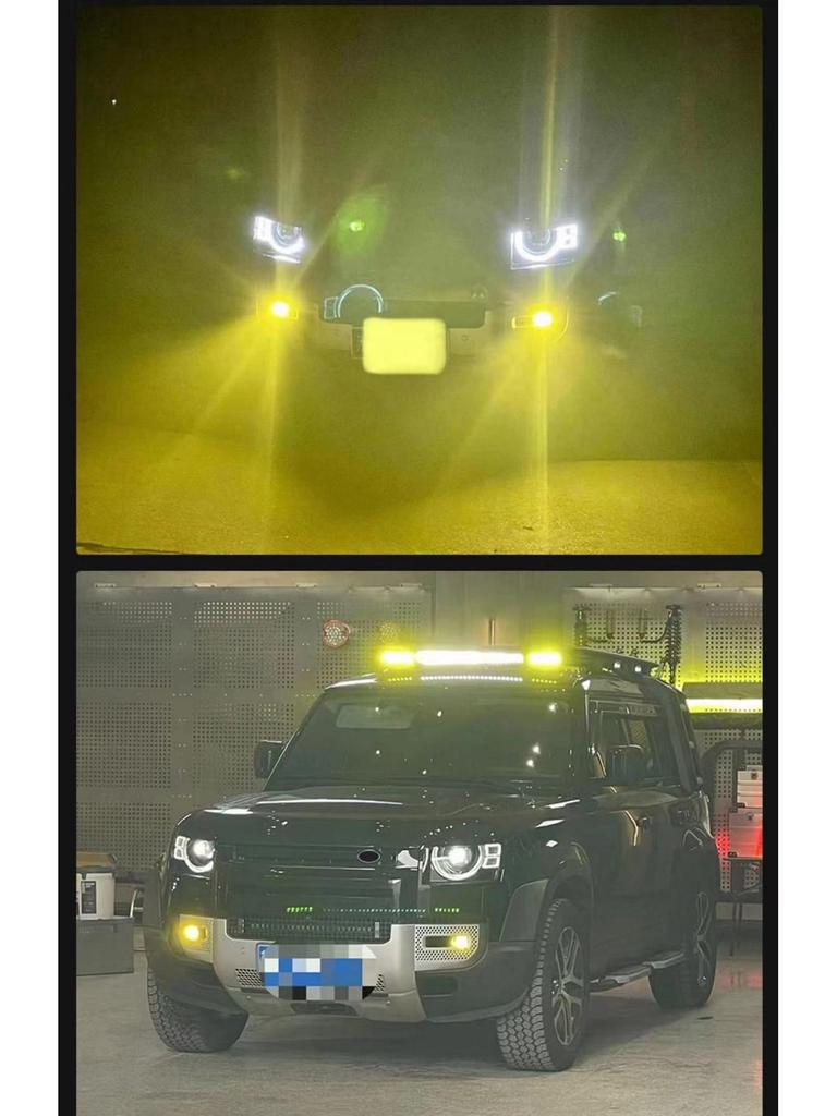 2020-2023 Land Rover Defender Golden Eye Front Bumper Grille LED Fog Light Assembly