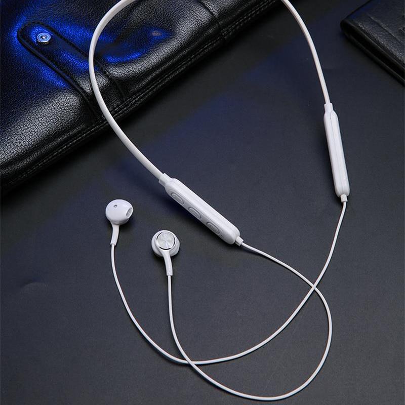 New Hanging Neck Wireless Bluetooth Earphones Magnetic Stereo Sports Headset IPX7 Waterproof Wireless Earphones with Mic for Smartphones