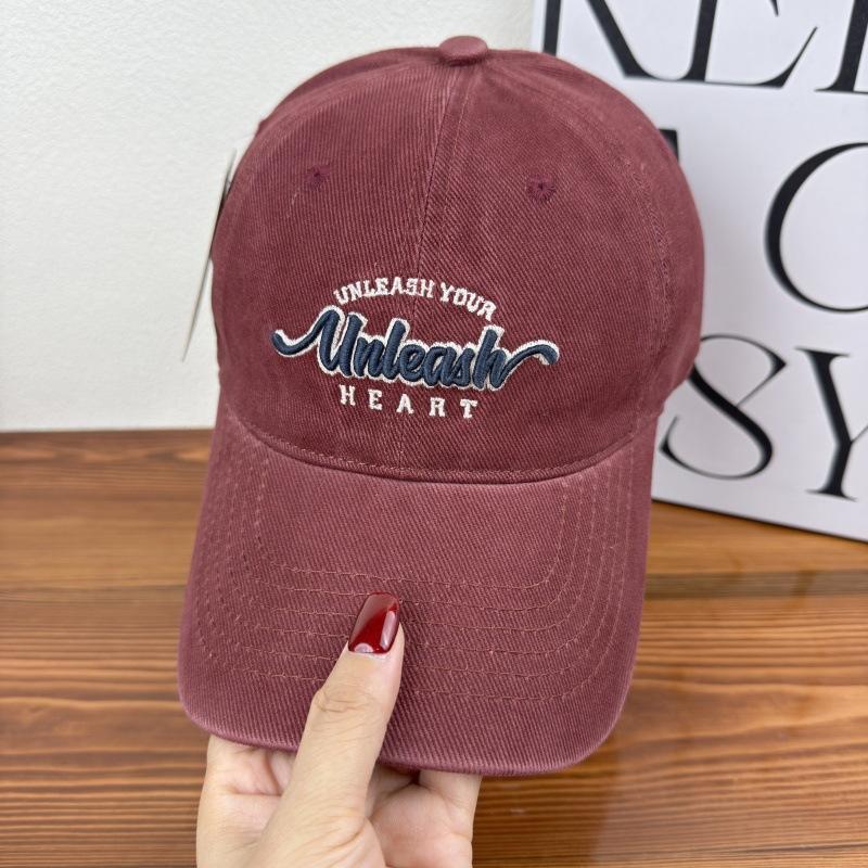 Letter Embroidery Autumn Baseball Cap For Men And Women, Wide Brim, Small Face, Big Head Circumference, Peaked Cap