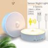 3 Modes Motion Sensor Light Led USB Night Lights Round Chargeable Lamp Bedroom Kitchen Stair Hallway Wardrobe Lighting Cupboard