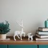 1 Pair of Deer Sculpture Christmas Small Reindeer Figurine for Living Room TV Cabinet Home Office Decoration