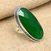 Faceted Green Onyx Gemstone Handmade Jewelry Solid 925 Sterling Silver Ring