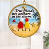 Yousheng Sea Glass Art Friendship Ornament Handmade Sea Glass Christmas Tree Ornament True Friends Are Like Seaglass Keepsake Gift for Best Friends