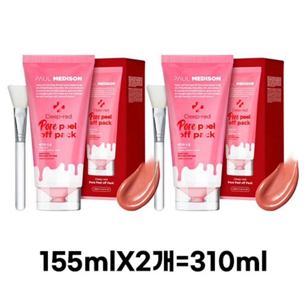 Paul Madison Deep Red Pore Peel-Off Pack 155ml, 2 Packs, 1 Pack