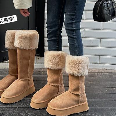 Ruodan женские зимние сапоги 2025 новая зимняя бархатная утолщенная обувь для Северо-Востока до минус 40 градусов теплая на толстой подошве с внутренней платформой