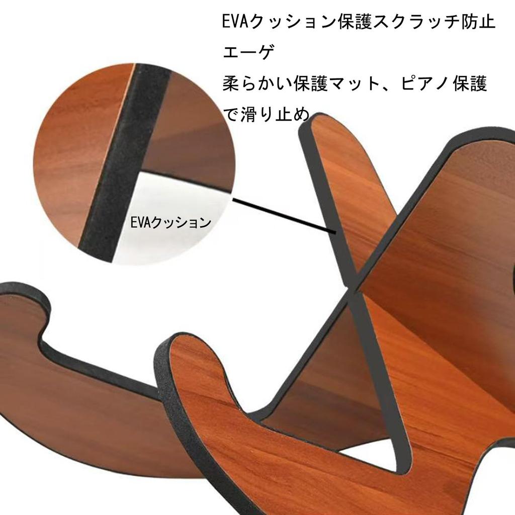 Foldable Wooden Guitar Floor Portable String Instrument Stand with Soft Leather Protection and Suitable for Inch Guitars and Other and Violin by