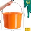 KADAX Ведро строительное Ведро емкостью 20 л, прочностью 40 кг
