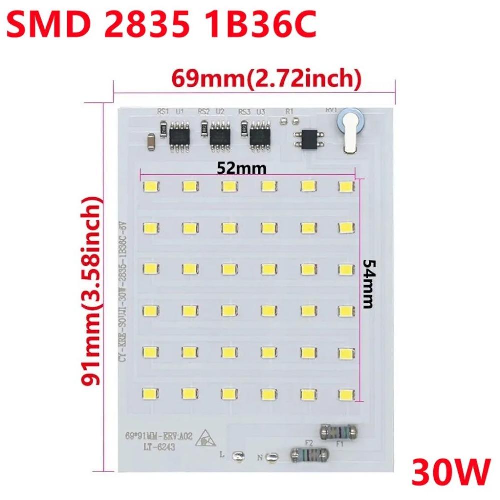 Светодиодные лампы чипы 220 В SMD чип 2835 Smart IC светодиодный модуль Замена 10 Вт 20 Вт 30 Вт 50 Вт 100 Вт для наружного прожектора прожектор
