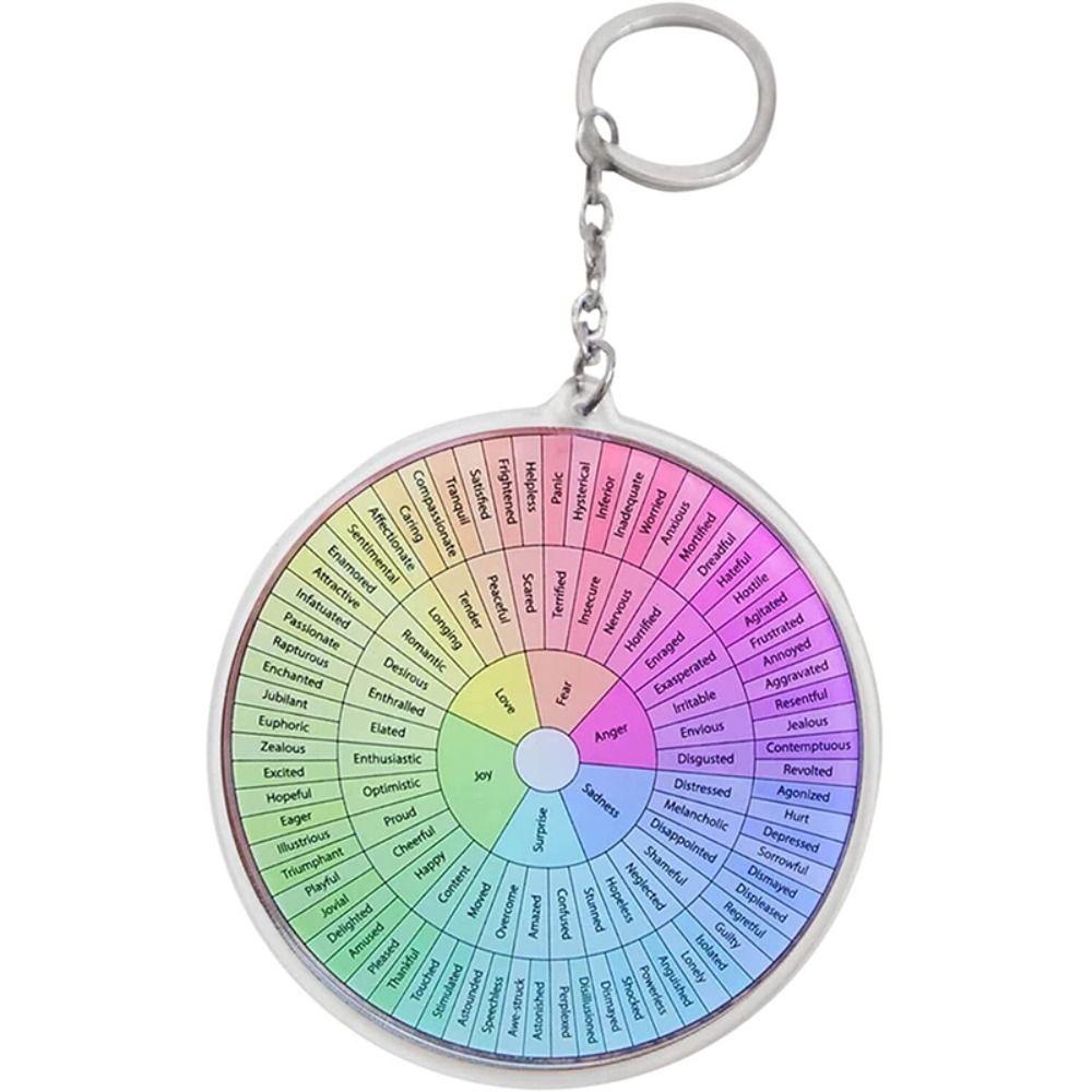 Charm Key Ring Accessories Bag Pendant Car Keyrings Double-Sided  Keychain Feelings Wheel Keychain