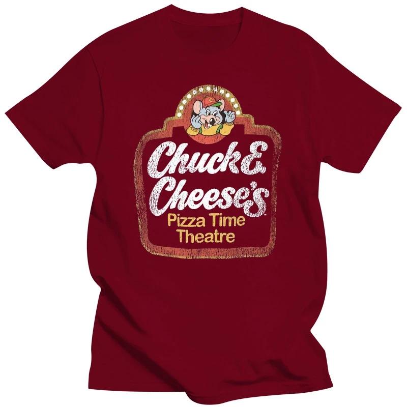 CHUCK E CHEESE PIZZA TIME THEATER TSHIRT BLACK UnisexS RETRO DISTRESSED FOOD TEE