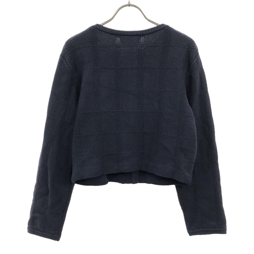 SNIDEL SWNJ241118 Твидовый вязаный жакет с длинным рукавом F Темно-синий Женский Б/у