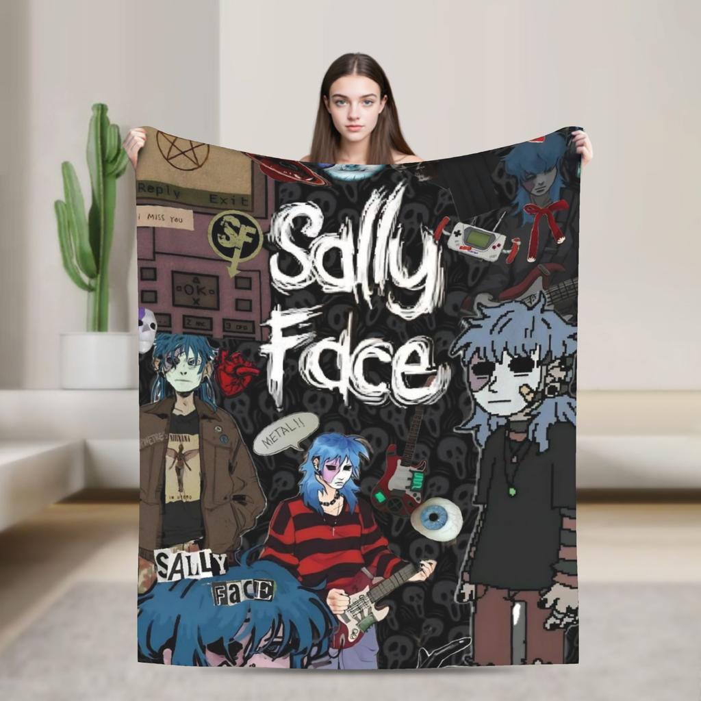 Sally Face  Blanket  Soft Street Trend Plush Throw Blanket For Boy Girl Bedroom Flannel Bedspread Bed Cover