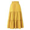Женская модная однотонная цветочная кружевная эластичная талия свободная длинная юбка
