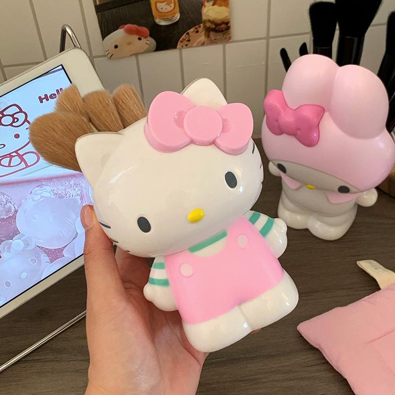 Sanrio Hello Kitty My Melody Подставка для ручек Мультяшная Канцелярия Органайзер для кистей для макияжа Настольное украшение Рождественское украшение Подарки