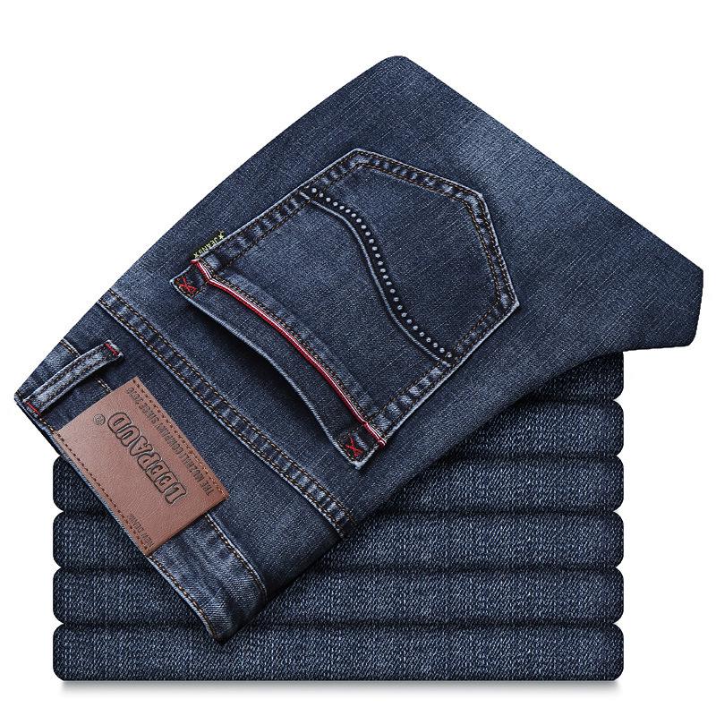 Leepaud Autumn Slim Fit мужские корейские джинсы со средней посадкой