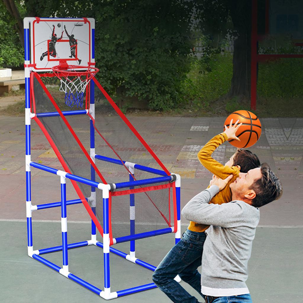 Basketball Game Set Kids Basketball Hoop for Indoor Outdoor with 4 Balls 88cm to 140cm Height Adjustment Basketball