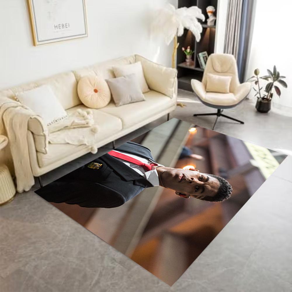 Football Player Action Area Rug Suitable for Game Room Hallway Foyer Living Rooms Anti-slip Rug Office home decor Gift for Festivals