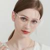 The New High-End Ultra-Light Metal Oval Frame Fashion Glasses For Men And Women Are Equipped With Tinted Anti-Blue Light Lenses.