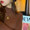 Autumn and Winter Women's Knitwear Slim Long-sleeved Inner Sweater Half-high Neck Black Versatile Bottoming Shirt