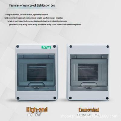Влагозащищенный уличный щиток для MCB серии HT High-End: Пластиковая распределительная и монтажная коробка для поверхностного монтажа для бытового использования