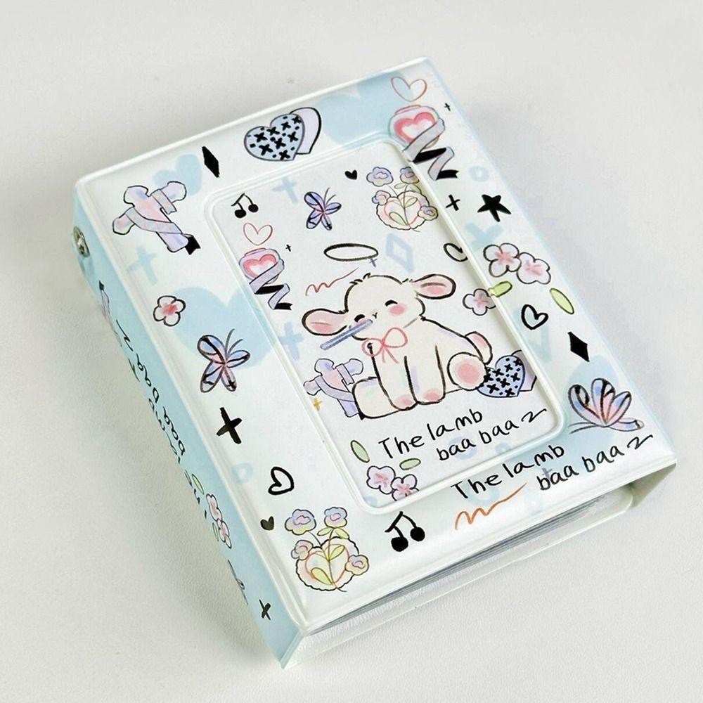 PU Photo Album 32pcs Card Capacity Loose-leaf Binder Kawaii Photo Card Holder
