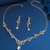 Luxury Necklace Earring Set Sparkling Crystal Bridal Necklace Wedding Jewelry  Wedding Party