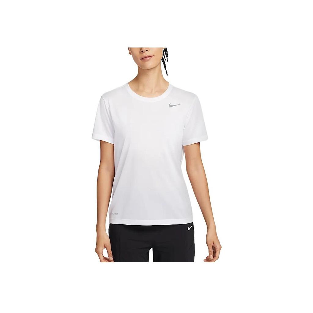 Nike Dri-Fit Team Legend Quick-Dry Comfortable Crew Neck Short Sleeve T-Shirt Women Tops White IB8899-100
