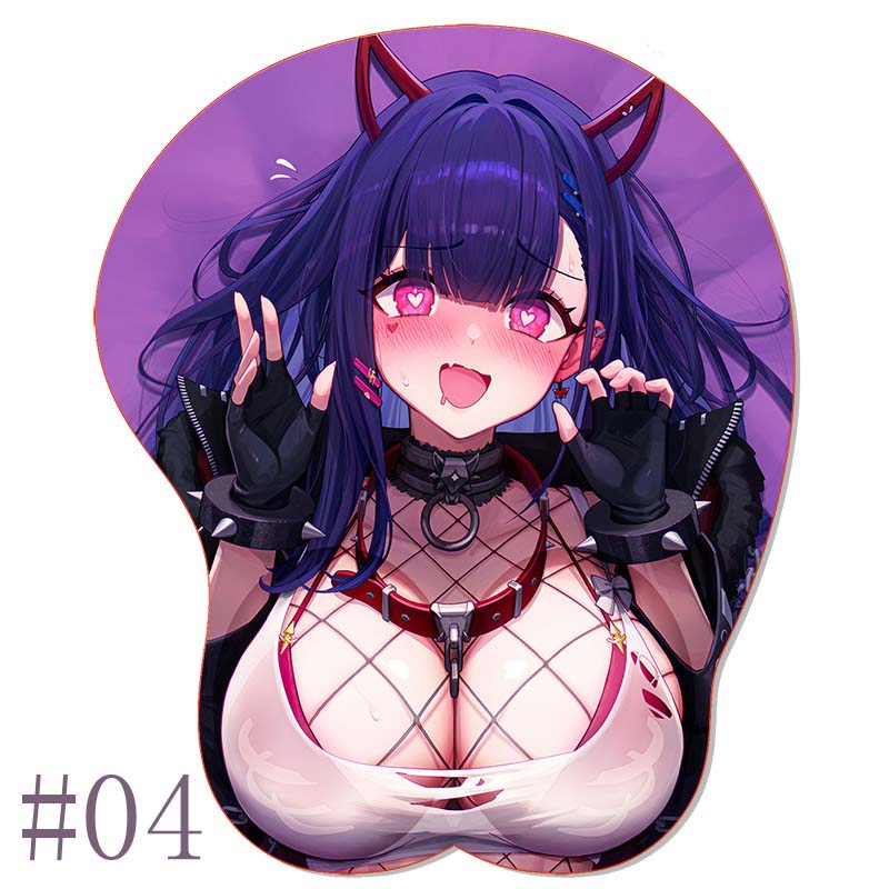 Sexy Akuma Nihmune OPPAI Mouse Pad Mousepad Anime Waifu Cups Season 6 Numi Silicone 3D Wrist Rest MousePad Sexy Hentai Mouse Mat