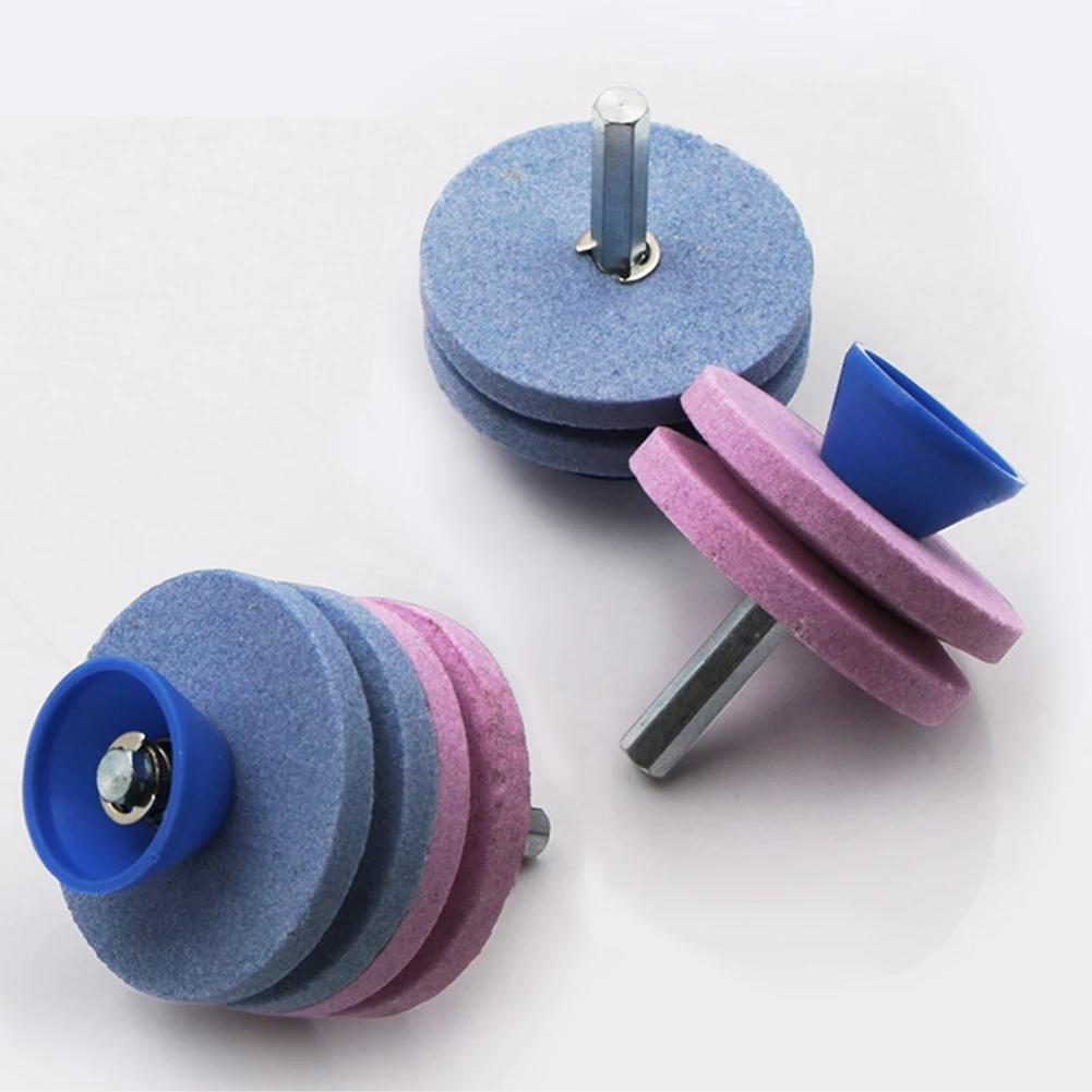 55 мм точилка для газонокосилки четырехслойный точильный камень точилка для лезвий газонокосилки двойное шлифовальное сверло универсальное шлифовальное сверло