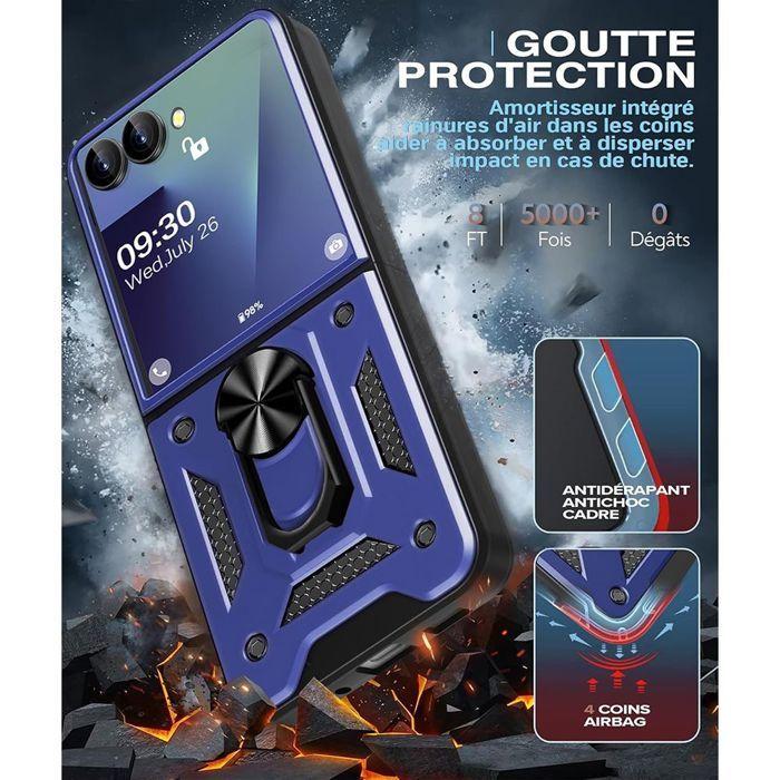 Coque de protection - BOOLING - pour Samsung Galaxy Z Flip 7 - Robuste - Anneau rotatif - 2 Verres Trempés