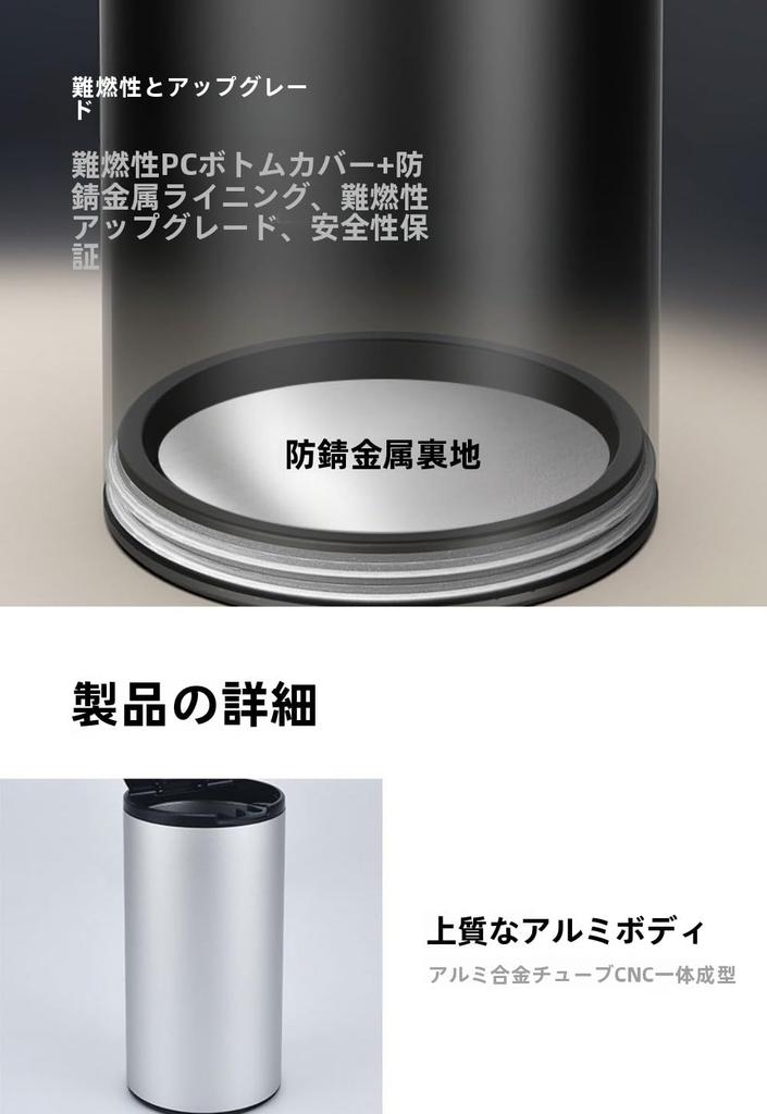 Xiraivke Multi-Function Aluminum Alloy Car Trash with Creative Cover, Auto Trash , Bottle