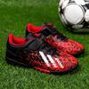 Youth Soccer Cleats Kids Boys Girls Low-Cut TF Rubber Sole Non-Slip Training Shoes With Hook-and-Loop