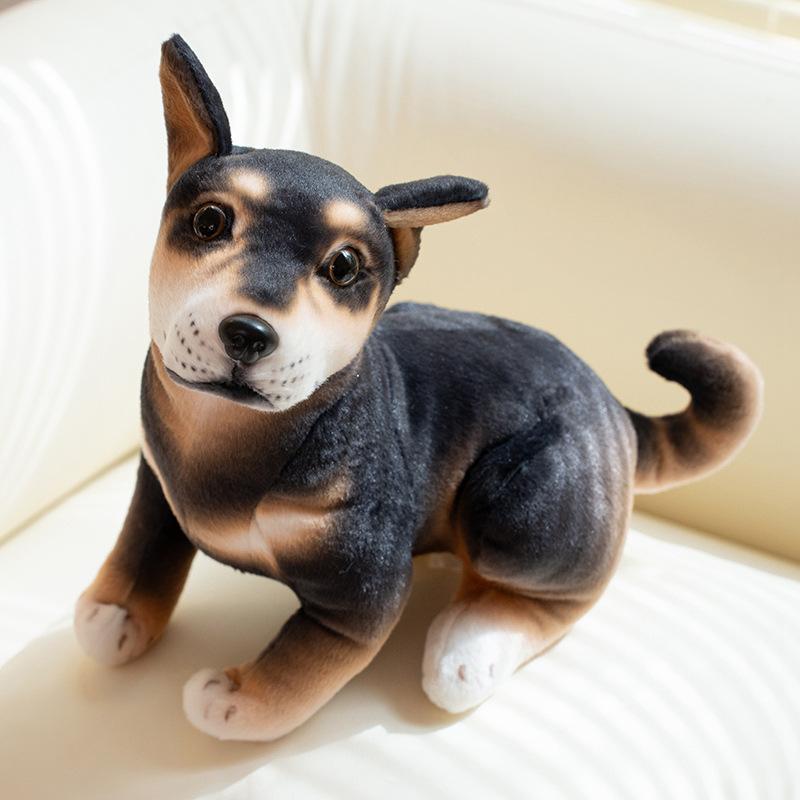 Имитация пятнистой собаки кукла плюшевая игрушка щенок собака Сиба-ину кукла-держатель дети сопровождают успокаивающая кукла