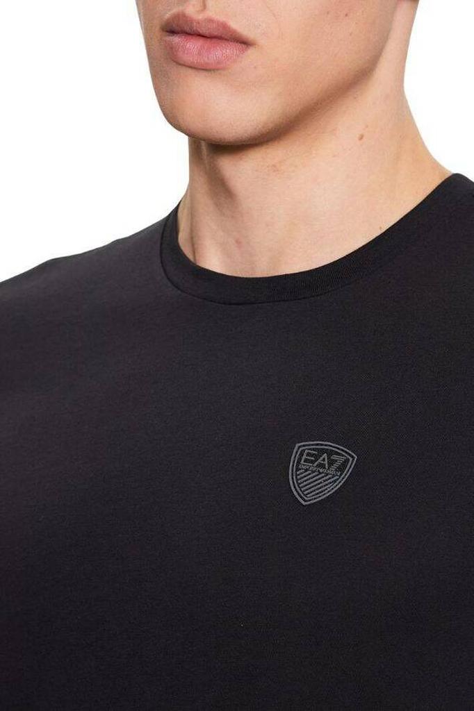 Emporio Armani Men's Black Cotton T-shirt Short Sleeve, Size L