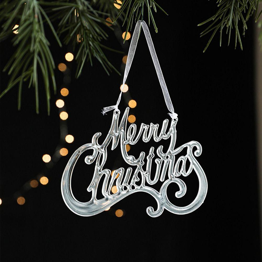 DIY Transparent Icicle Ornaments Acrylic Xmas Tree Ornaments Merry Christmas Decor
