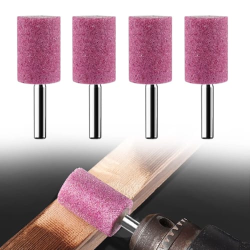 Ceramic Grinding Stone Head with 6mm Shaft, 10 Pieces Included, Cylindrical Grinding Stone Buff, for Electric Drills with Diameters from 10mm To 50mm,