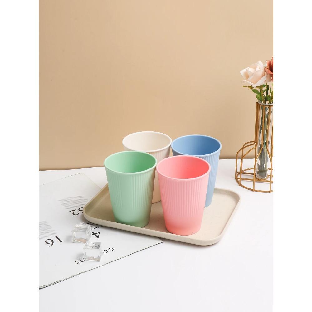 4/11 шт. Многоразовый пластиковый стаканчик, материал ПП, многоцветный, подходит для кемпинга, пикника, кухни, можно мыть в микроволновой печи и посудомоечной машине.