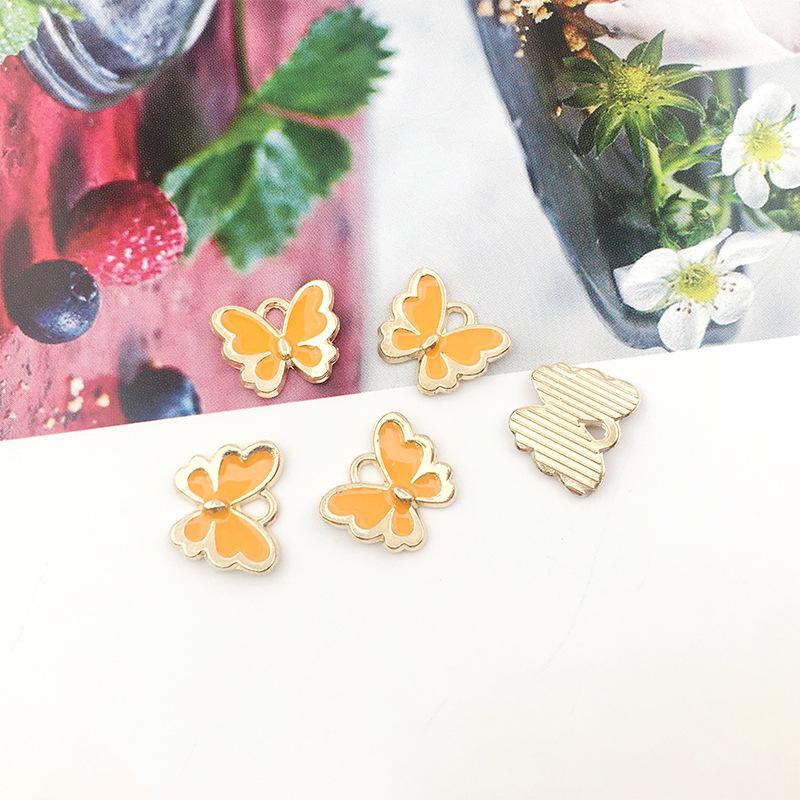 10 шт. капли масла маленькие бусины-бабочки кулон «сделай сам» орнамент ручной работы аксессуары ожерелье серьги браслет материал кулона