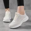 Fashion Mesh Breathable Soft-soled Sneakers Women's Shoes Non-slip Running Walking Shoes Women's 2024 Spring Casual Lace-up Flats