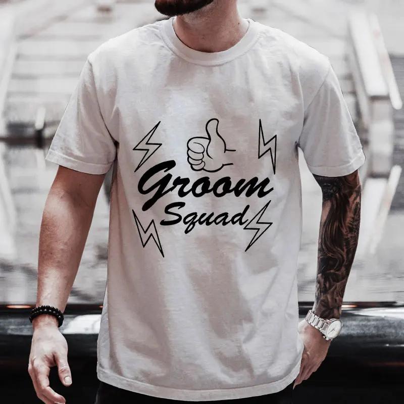 Футболка Groom Squad для мужчин, футболки для свадебной вечеринки, забавные графические топы Y2k, футболка для мальчишника, футболки Team EVG Future Groom