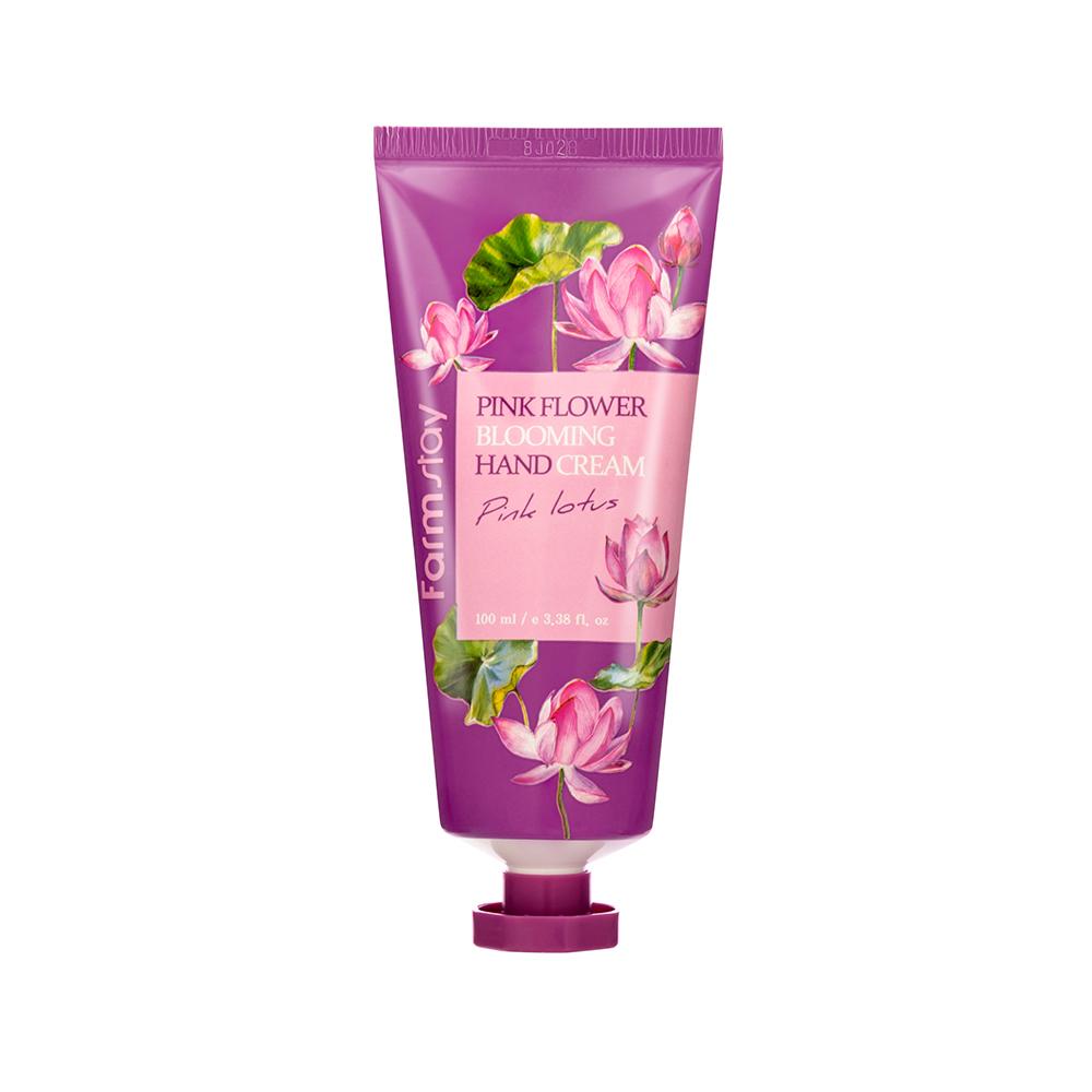 FARM STAY Крем для рук Pink Flower Blooming Розовый лотос 100мл