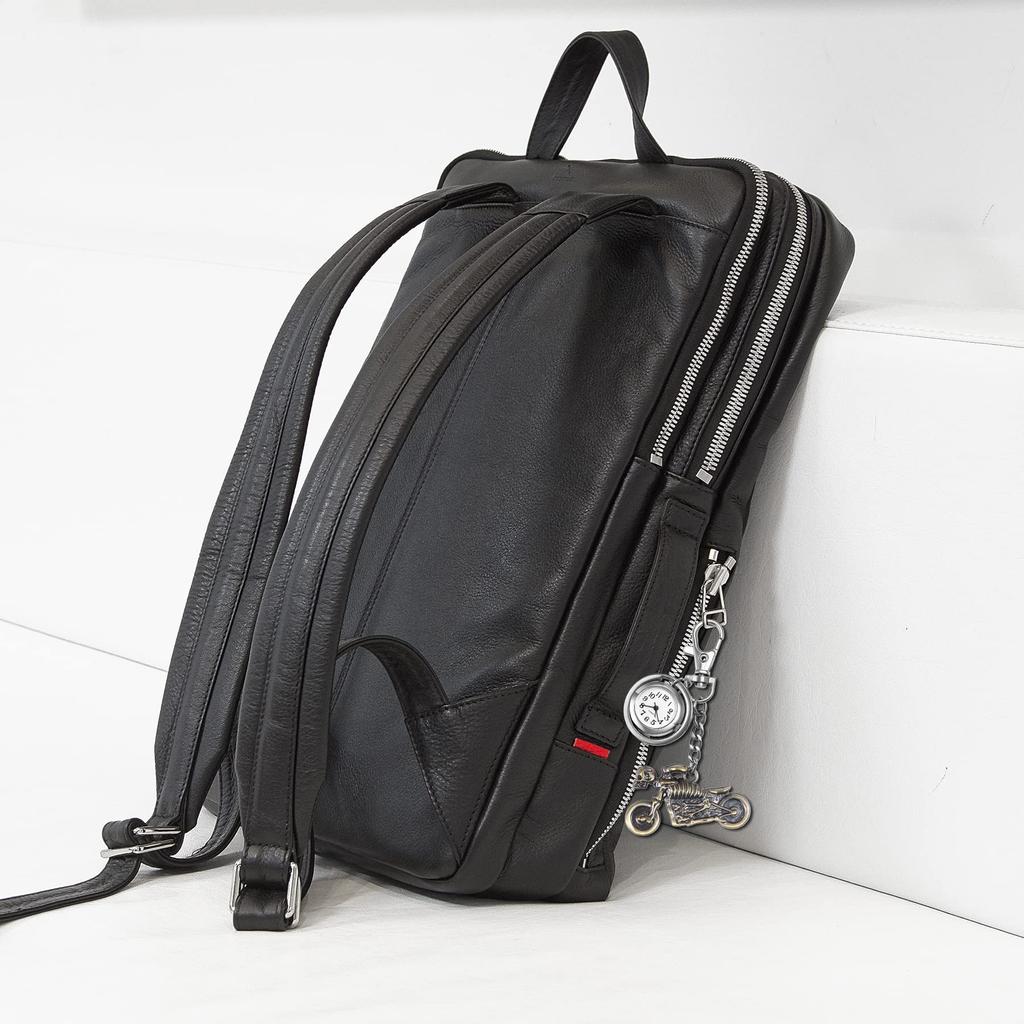 Lancardo Keychain Watch Skull Skull Motorcycle Bike Pendant Carabiner Watch Waterproof Clip Pocket Watch Analog Climbing Pack Outdoor Rock Punk