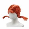 Anti-warped Long Orange Hair Neat Bangs Twisted Braid Wig Halloween Cosplay Wig  Elf Role-playing